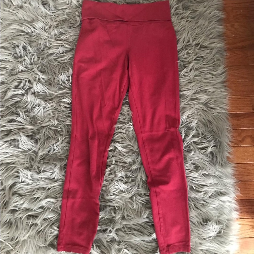maroon leggings